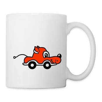 chien voiture jouet roues motrices télécommandées mignon - Mug blanc - blanc - Droite