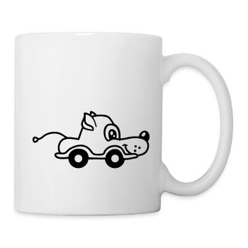 chien voiture jouet roues motrices télécommandées mignon - Mug blanc - blanc - Droite