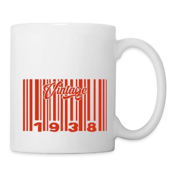 Vintage 1938 Born In 1938 87 Years Bar Code Anniversai - Mug - white - Right