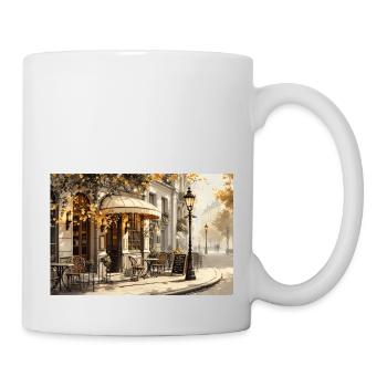 Parisian Café – Autumnal Elegance - Mug - white - Right