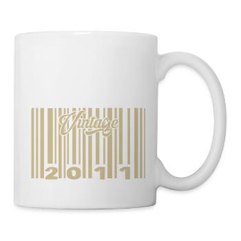 vintage 2011 Barcode 2011: Year 2025. - Mug - white - Right