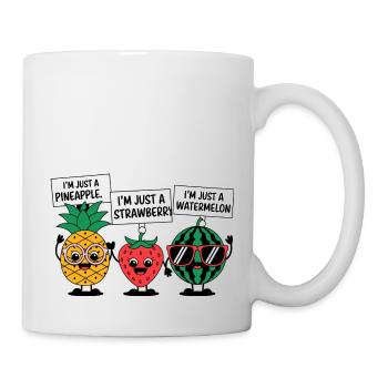 Je ne suis qu’un fruit - Mug blanc - blanc - Droite