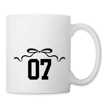 Nummer 7 Knoten - 7. Jahrestag - Tasse - Weiß - Rechts