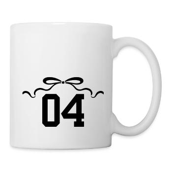 Numéro 4 noeud - 4e anniversaire - Mug blanc - blanc - Droite