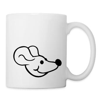 Maus Mäuschen Süße Kleine Ratte Nager Freundlich - Tasse - Weiß - Rechts