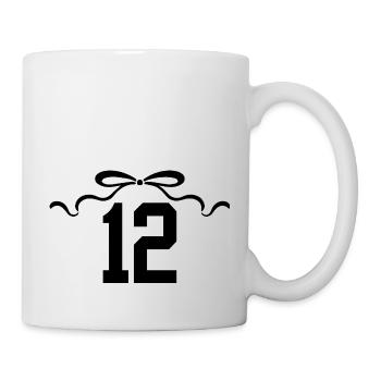 Numéro 12 noeud - 12e anniversaire - Mug blanc - blanc - Droite