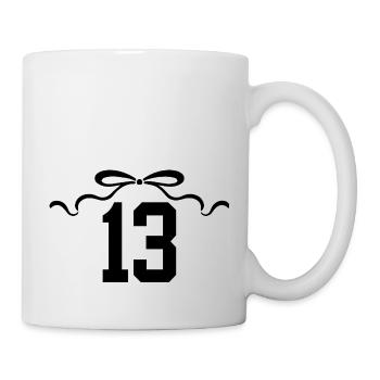 Numéro 13 noeud - 13e anniversaire - Mug blanc - blanc - Droite