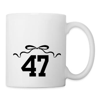 Nummer 47 Knoten - 47. Jahrestag - Tasse - Weiß - Rechts