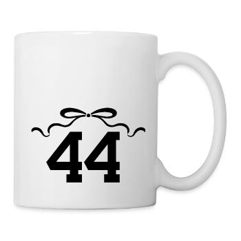 Numéro 44 noeud - 44e anniversaire - Mug blanc - blanc - Droite