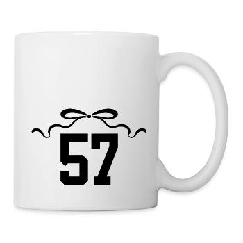 Nummer 57 Knoten - 57. Jahrestag - Tasse - Weiß - Rechts