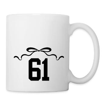 Nummer 61 Knoten - 61. Jahrestag - Tasse - Weiß - Rechts