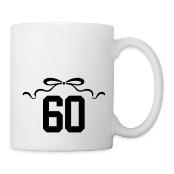 Numéro 60 noeud - 60e anniversaire - Mug blanc - blanc - Droite