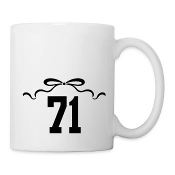 Nummer 71 Knoten - 71. Jahrestag - Tasse - Weiß - Rechts