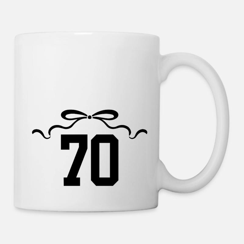 Nummer 70 Knoten - 70. Jahrestag - Tasse - Weiß