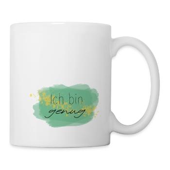 Affirmation "Ich bin genug" - Tasse - Weiß - Rechts