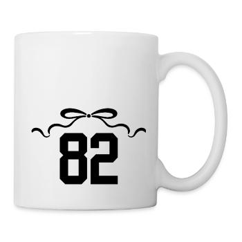 Numéro 82 noeud - 82e anniversaire - Mug blanc - blanc - Droite