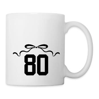 Numéro 80 noeud - 80e anniversaire - Mug blanc - blanc - Droite