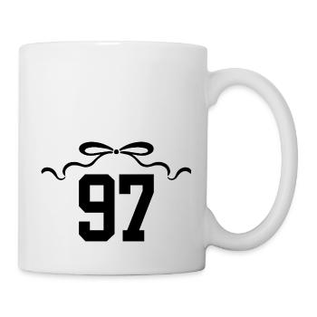 Numéro 97 noeud - 97e anniversaire - Mug blanc - blanc - Droite