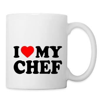 I love my chef - Mug - white - Right
