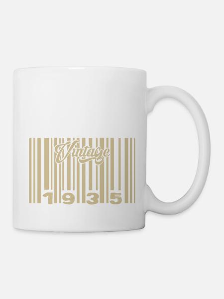 Jahrgang 1935 Barcode 1935: Jahr 2025. - Tasse - Weiß