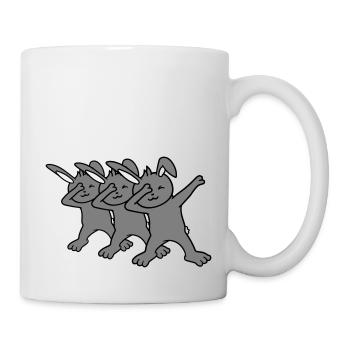 3 Hasen Dabbing Dab Dance Pose Tanzen Party Feiern - Tasse - Weiß - Rechts