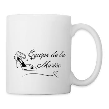 Équipe de la mariée - Mug blanc - blanc - Droite