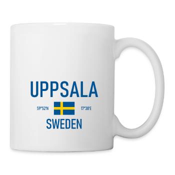 Uppsala - Sweden - Sverige - Flag Coordinates - Mug - white - Right