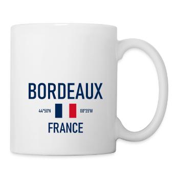 Bordeaux - France - France Flag Coordinates - Mug - white - Right