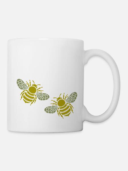 biene 2 - Tasse - Weiß