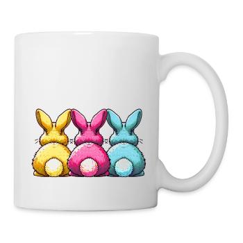 COLORFUL EASTER BUNNIES Happy Easter - Mug - white - Right