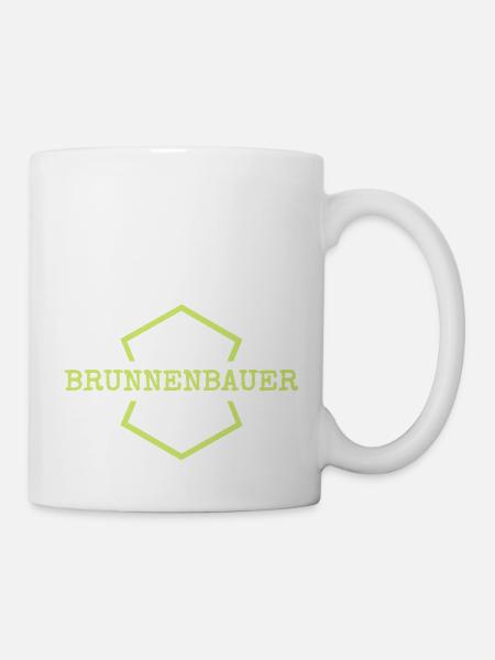 Brunnenbauer als Arbeit - Tasse - Weiß