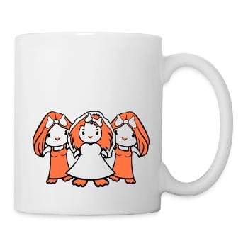 3 oiseaux équipe mariée filles trois petites amies mariage - Mug blanc - blanc - Droite