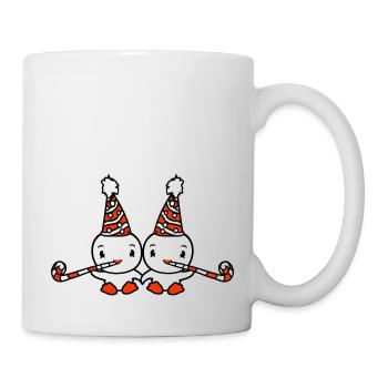 2 Ducks Birthday Party Hat Two Puffs Year Old - Mug - white - Right