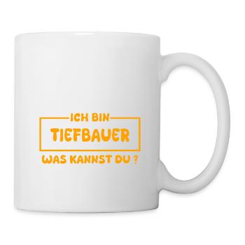 Beruf Tiefbauer - Tasse - Weiß - Rechts