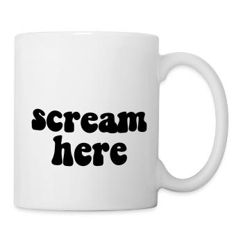 crie ici - Mug blanc - blanc - Droite