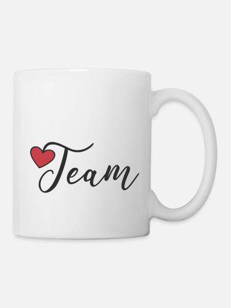 Team Herz - Tasse - Weiß