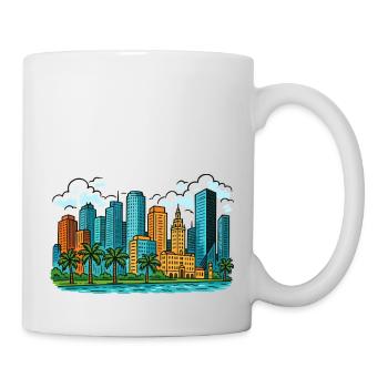 miami stadt - Tasse - Weiß - Rechts