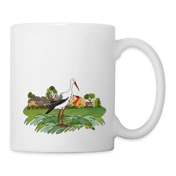 Cigogne - Mug blanc - blanc - Droite
