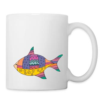 Poisson - Mug blanc - blanc - Droite