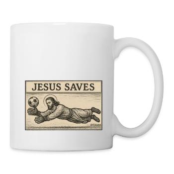 Jesus Saves – Divine LOLs - Mug - white - Right