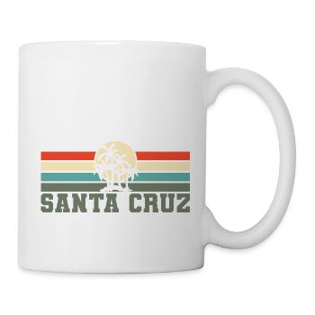 Santa Cruz CA Kalifornien - Retro 70er 80er Jahre - Tasse - Weiß - Rechts