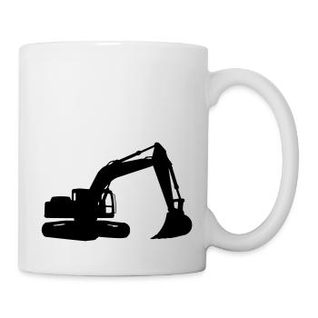 bagger - Tasse - Weiß - Rechts