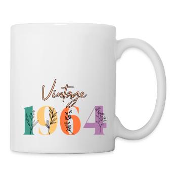 Vintage 1964 florale - Mug blanc - blanc - Droite