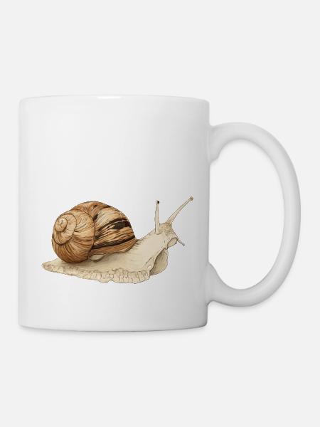 Schnecke - Tasse - Weiß