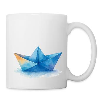 papierboot aquarell - Tasse - Weiß - Rechts