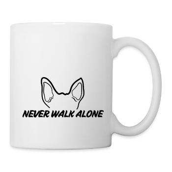 Never Walk Alone – Statement for Dog People - Mug - white - Right