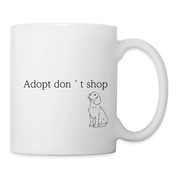 Adopt Don't Shop – Heart for Dogs Stray - Mug - white - Right