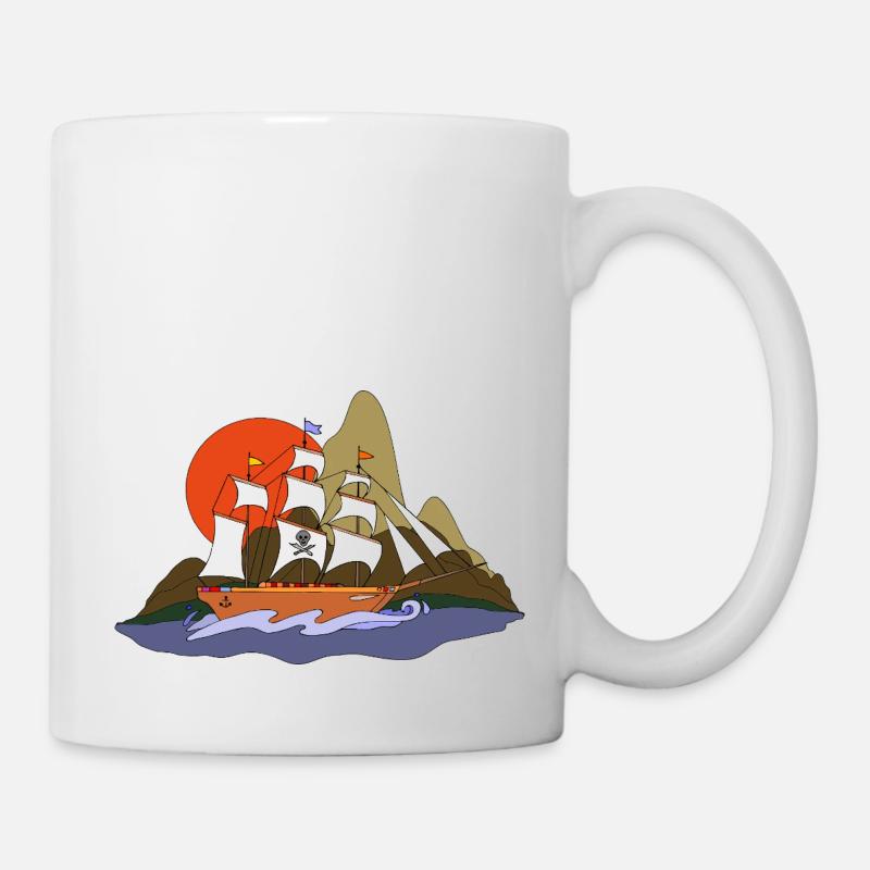 Segelschiff - Tasse - Weiß