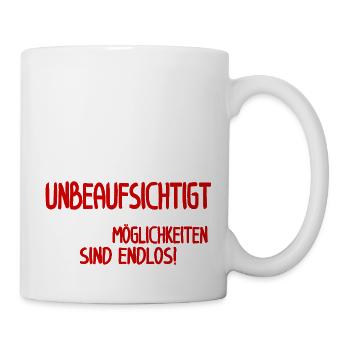 Unattended – Pensioner Fun Shirt - Mug - white - Right