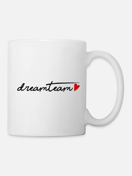 Dream team red heart - Mug - white